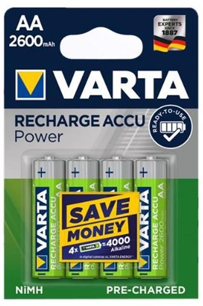 Акумулятор Varta Rechargeable Accu Endless AA/HR06 Ni-MH 2600 mAh BL 4шт Varta 5716 фото