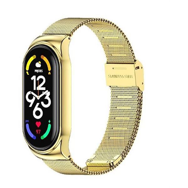 Ремінець BeCover Metal для Xiaomi Mi Smart Band 7 Gold (707495)