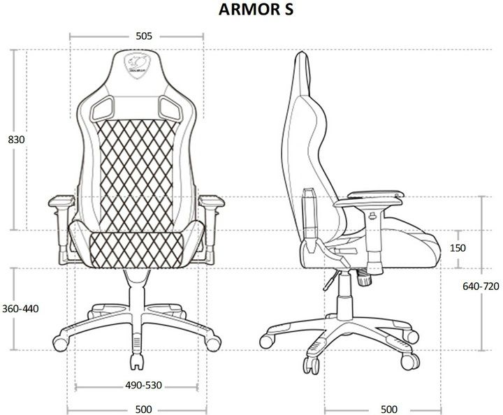 Крісло для геймерів Cougar Armor S Black 234319 фото