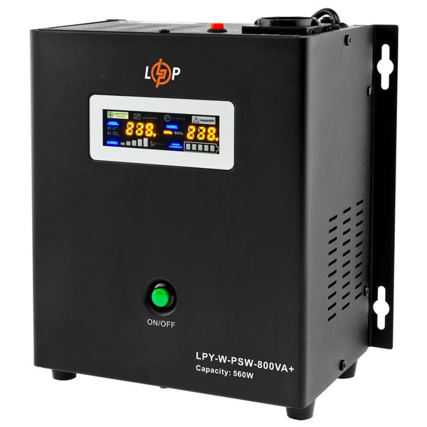 Джерело безперебійного живлення LogicPower LPY-W-PSW-800VA+ (560Вт)5A/15A, з правильною синусоїдою 12V, настінний 260263 фото