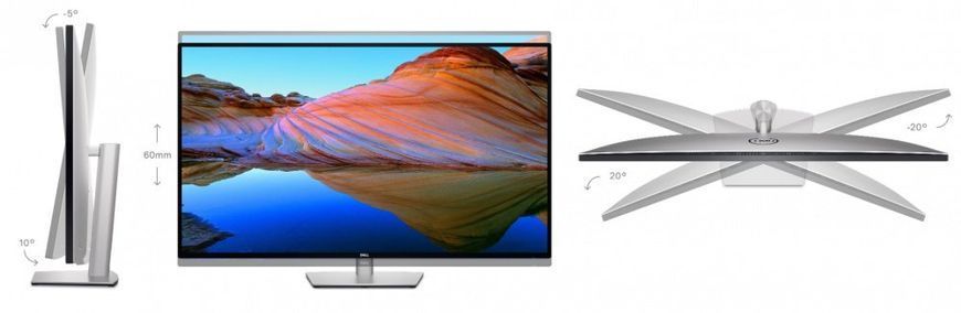 Монітор DELL 43" U4323QE 2xHDMI, 2xDP, USB-C, RJ-45, MM, IPS, 3840x2160, sRGB 95%, HAS