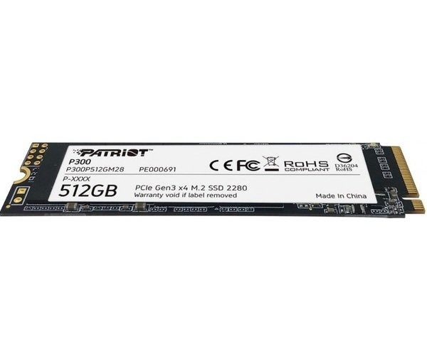 Накопичувач SSD 512GB Patriot P300 M.2 2280 PCIe 3.0 x4 NVMe TLC (P300P512GM28) P300P512GM28 фото