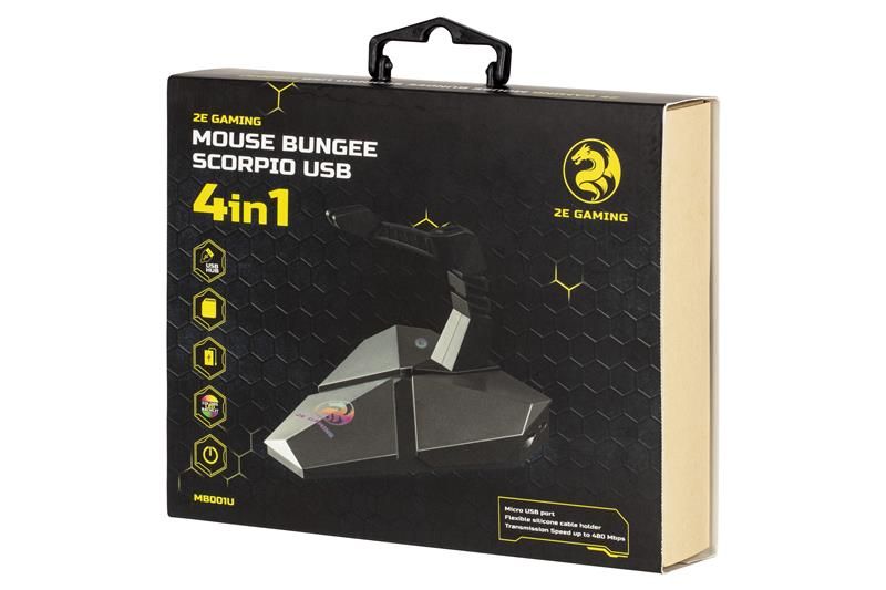 Тримач кабеля 2E Gaming Mouse Bungee Scorpio USB Silver (2E-MB001U) 481802 фото