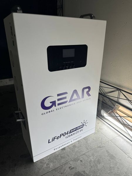 Комплект резервного живлення GEAR інвертор 3кВт + батарея 3кВт, дбж, акумулятори для дому, офісу