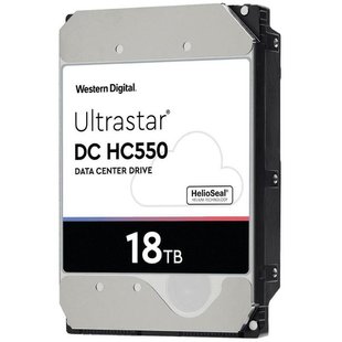 Накопичувач HDD 3.5" SATA 18.0TB WD Ultrastar DC HC550 7200rpm 512MB (0F38459) 0F38459 фото