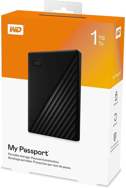 Зовнішній жорсткий диск 2.5" USB 1.0TB WD My Passport Black (WDBYVG0010BBK-WESN) WDBYVG0010BBK-WESN фото