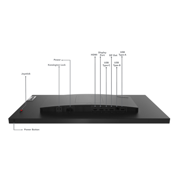 LENOVO 27" 16:9 IPS РК монітор, 2560x1440, 4 мс, 1xHDMI 2.0/1xDP 1.4/1xDP out/1xUSB Type-C (до 90Вт)/4xUSB (63A3GAT1UA)