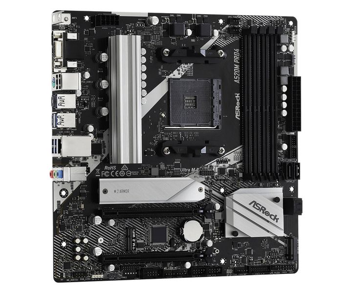 Материнська плата ASRock A520M Pro4 Socket AM4 320454 фото