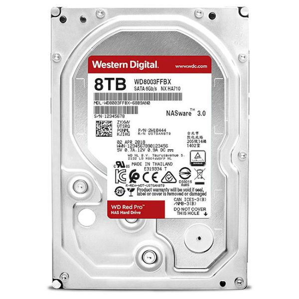 Накопичувач HDD SATA 8.0TB WD Red Pro NAS 7200rpm 256MB (WD8003FFBX) WD8003FFBX фото