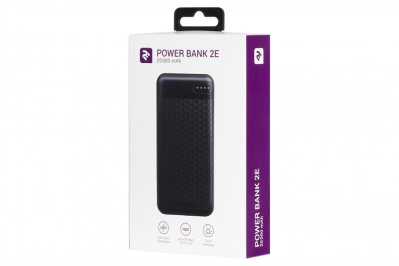 Універсальна мобільна батарея 2E PD+QC 3.0 20000mAh Black (2E-PB2004PD-BLACK) 387813 фото