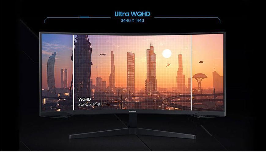 Монiтор Samsung 34" Odyssey G5 (LC34G55TWWIXCI) VA Black Curved