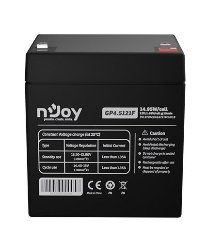 Акумуляторна батарея Njoy GP4.5121F 12V 4.5AH (BTVACDUEATE1FCN01B) AGM 438067 фото