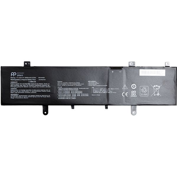 АКБ PowerPlant для ноутбука Asus VivoBook 14 X405 (B31N1632) 11.52V 2800mAh (NB431410) NB431410 фото