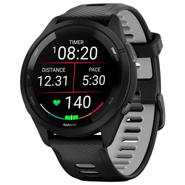 Смарт-годинник Garmin Forerunner 265 Black Bezel and Case with Black/Powder Gray Silicone Band (010-02810-50) 460459 фото