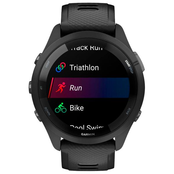 Смарт-годинник Garmin Forerunner 265 Black Bezel and Case with Black/Powder Gray Silicone Band (010-02810-50) 460459 фото