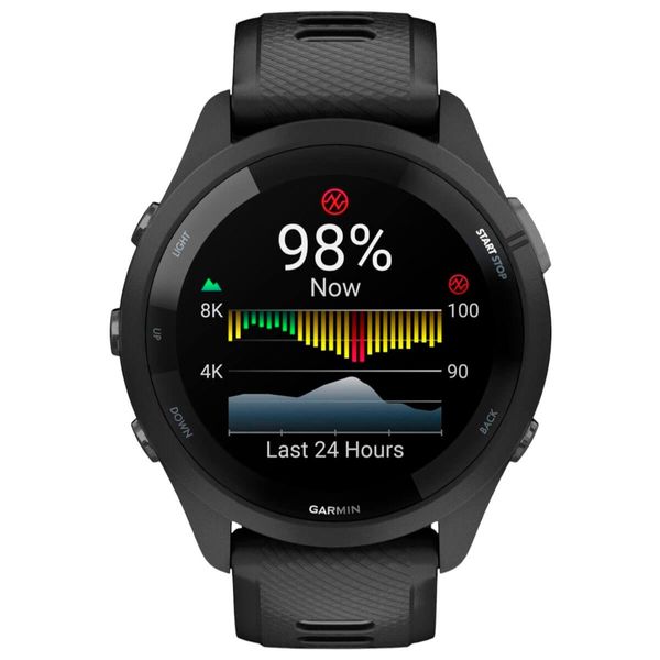 Смарт-годинник Garmin Forerunner 265 Black Bezel and Case with Black/Powder Gray Silicone Band (010-02810-50) 460459 фото