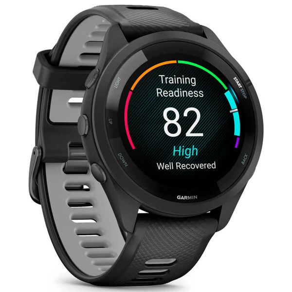 Смарт-годинник Garmin Forerunner 265 Black Bezel and Case with Black/Powder Gray Silicone Band (010-02810-50) 460459 фото