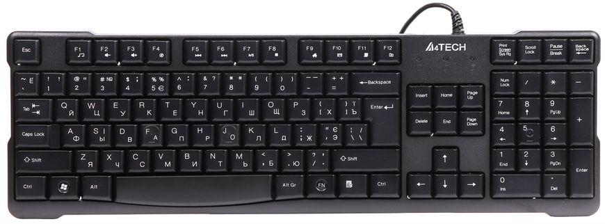 Клавіатура A4Tech KR-750 Ukr Black 4765 фото