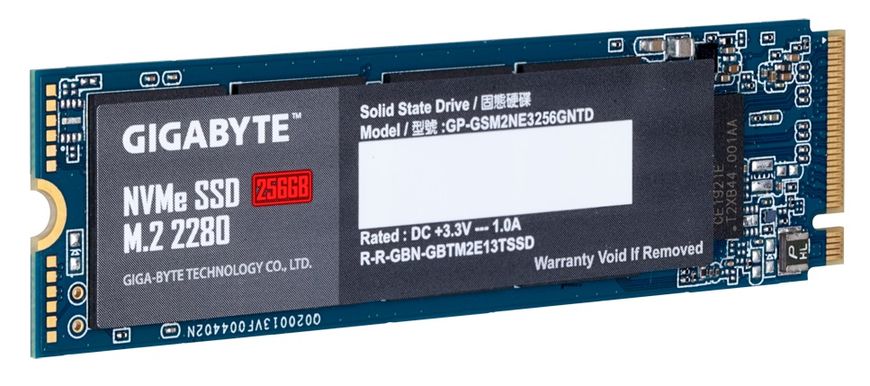 Накопичувач SSD 256GB Gigabyte M.2 PCIe NVMe 3.0 x4 NAND TLC (GP-GSM2NE3256GNTD) GP-GSM2NE3256GNTD фото