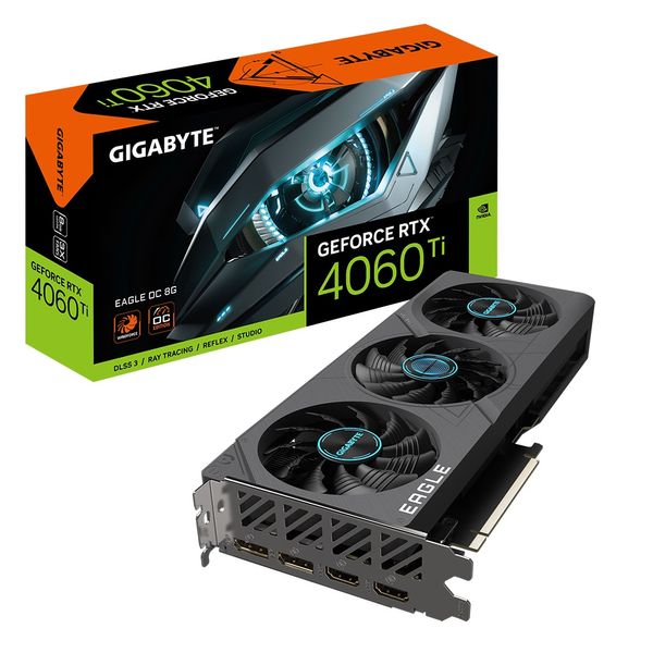 Відеокарта GF RTX 4060 Ti 8GB GDDR6 Eagle OC Gigabyte (GV-N406TEAGLE OC-8GD) GV-N406TEAGLE OC-8GD фото