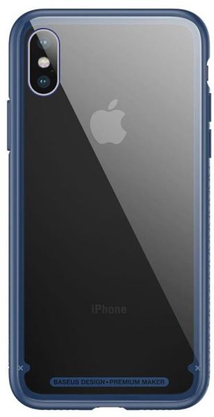 Чохол-накладка Baseus See-through Glass для Apple iPhone X Blue (WIAPIPHX-YS03) 258160 фото