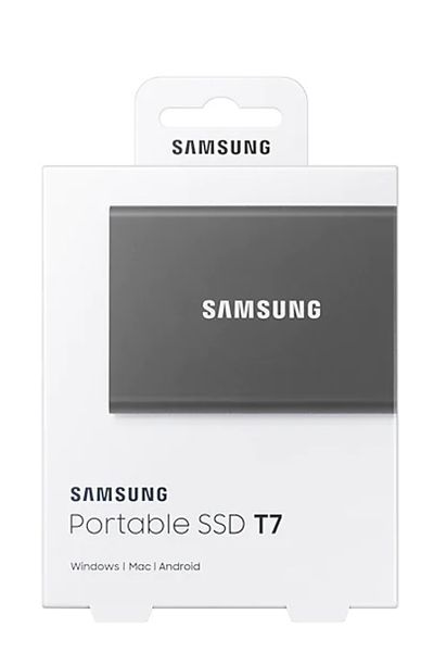 Накопичувач зовнішній SSD 2.5" USB 2.0TB Samsung T7 Titan Gray (MU-PC2T0T/WW) 455730 фото