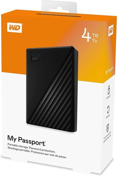 Зовнішній жорсткий диск 2.5" USB 4.0TB WD My Passport Black (WDBPKJ0040BBK-WESN) WDBPKJ0040BBK-WESN фото