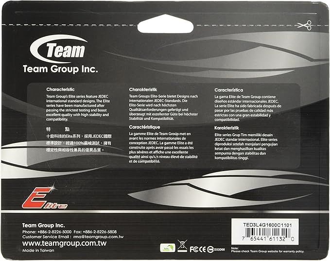 Модуль пам`ятi DDR3 4GB/1600 1,35V Team Elite (TED3L4G1600C1101) TED3L4G1600C1101 фото