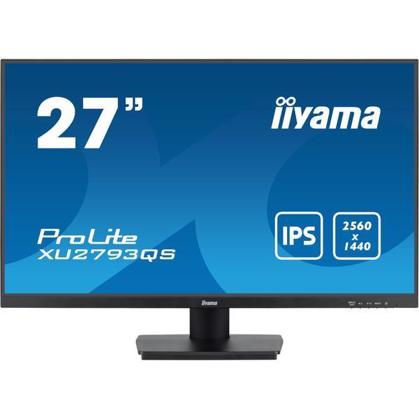 IIYAMA 27" 16:9 IPS РК монітор, 2560х1440, 1 мс (MPRT), 1 00 Гц, Adaptive Sync, 1xHDMI 2.0/1xDP 1.2, SP 2х2В (XU2793QS-B7)