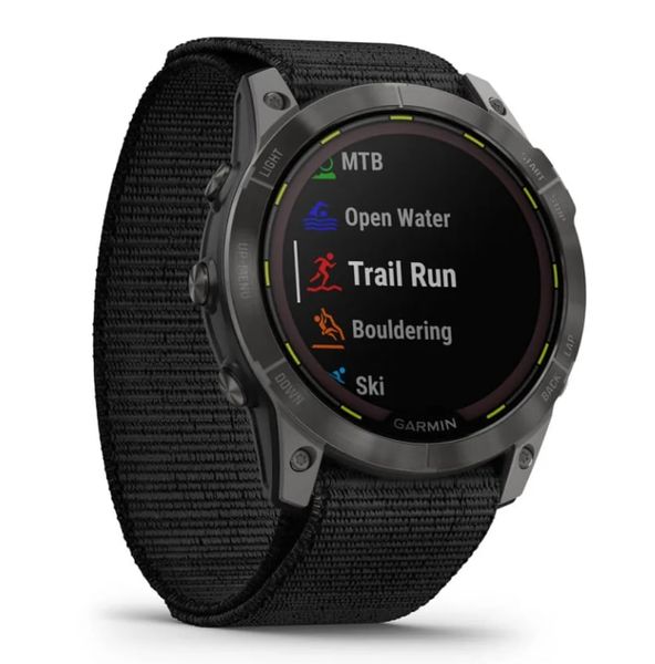 Смарт-годинник Garmin Enduro 2 Sapphire Carbon Gray DLC Titanium with Black UltraFit Nylon Strap (010-02754-13) 456500 фото