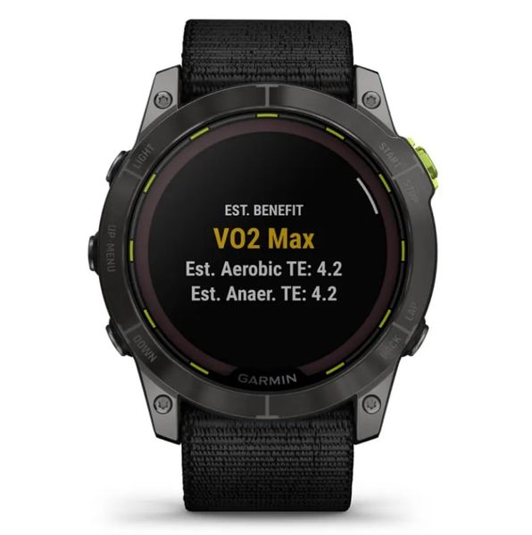 Смарт-годинник Garmin Enduro 2 Sapphire Carbon Gray DLC Titanium with Black UltraFit Nylon Strap (010-02754-13) 456500 фото