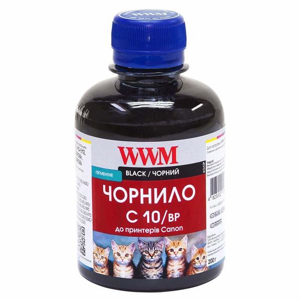 Чорнило WWM для CANON PG510/512/PGI520Bk/PGI425PGBk (Black Pigmented) C10/BP 200г C10/BP фото