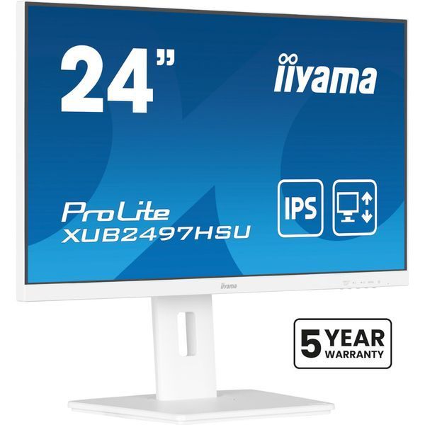 IIYAMA 23.8" 16:9 IPS РК монітор, 1920х1080, 1 мс (MPRT), 100 Гц, Adaptive Sync, 1xHDMI 1.4/1xDP 1.2/2xUSB (XUB2497HSU-W2)
