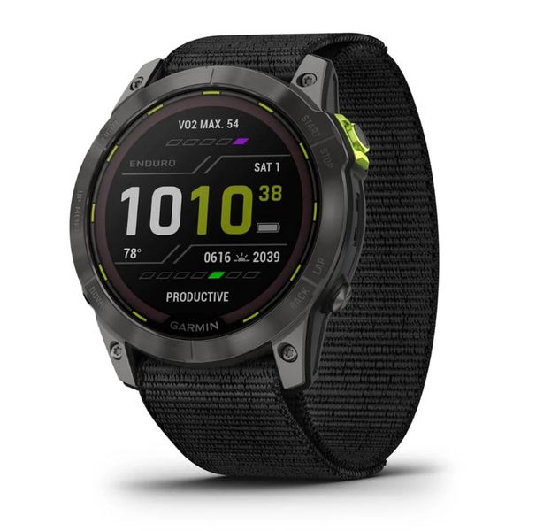 Смарт-годинник Garmin Enduro 2 Sapphire Carbon Gray DLC Titanium with Black UltraFit Nylon Strap (010-02754-13) 456500 фото