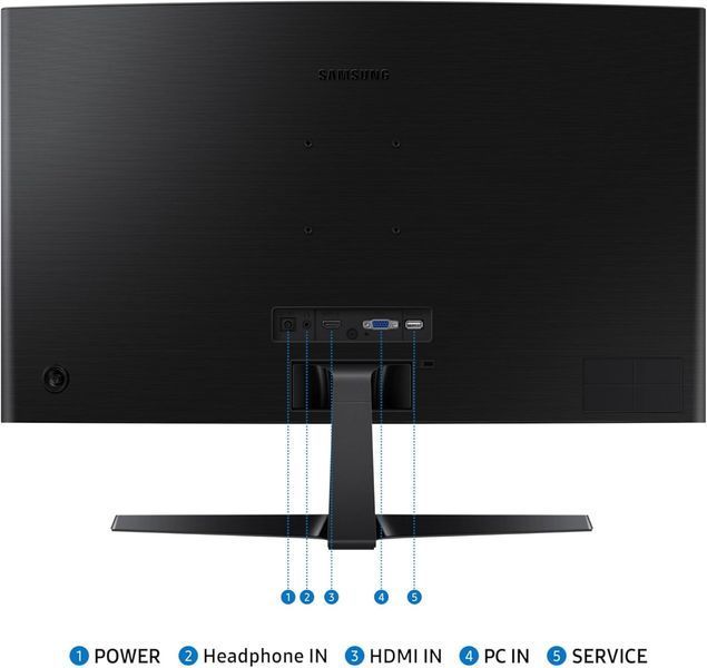 Монітор Samsung 24" LS24D366GA (LS24D366GAIXCI) VA Black Curved 100Hz