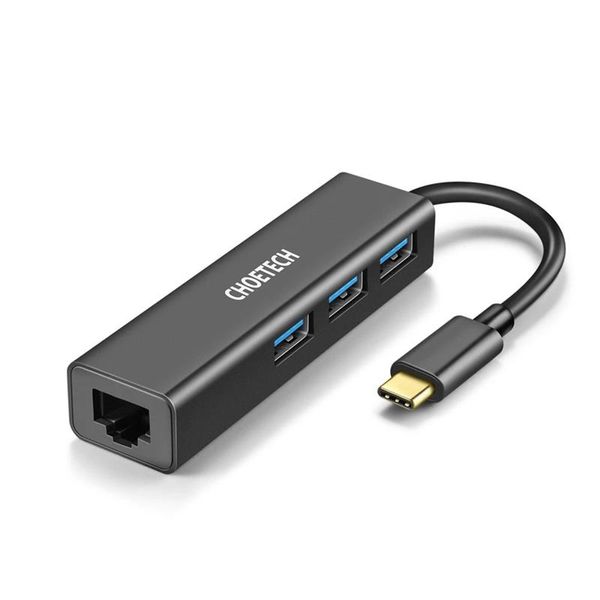 Мережевий адаптер Choetech HUB-U02 4-In-1 USB-C to RJ45 HUB-U02 фото