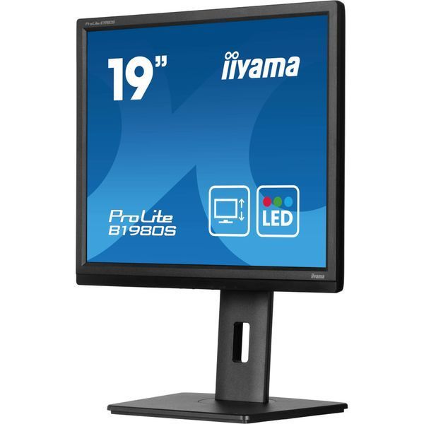 IIYAMA 19" 5:4 TN РК монітор, 1280х1024, 3 мс (GTG), 250 кд/м2, 75 Гц, 1xHDMI/1xDP, SP 2x2 Вт, HAS (B1980S-B1)