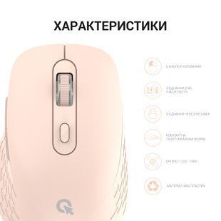 Миша бездротова OfficePro M230P Pink