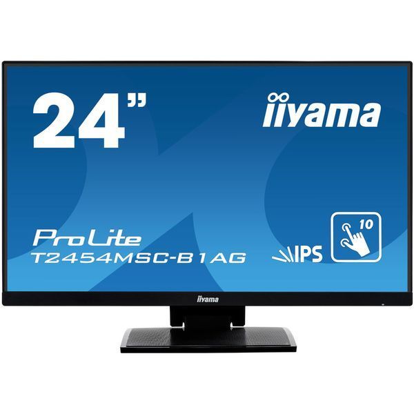 IIYAMA 23.8" 16:9 IPS сенсорний РК монітор, 1920х1080, 75 Гц, проекційно-ємністная технологія, 1xHDMI/2xUSB (T2454MSC-B2AG)