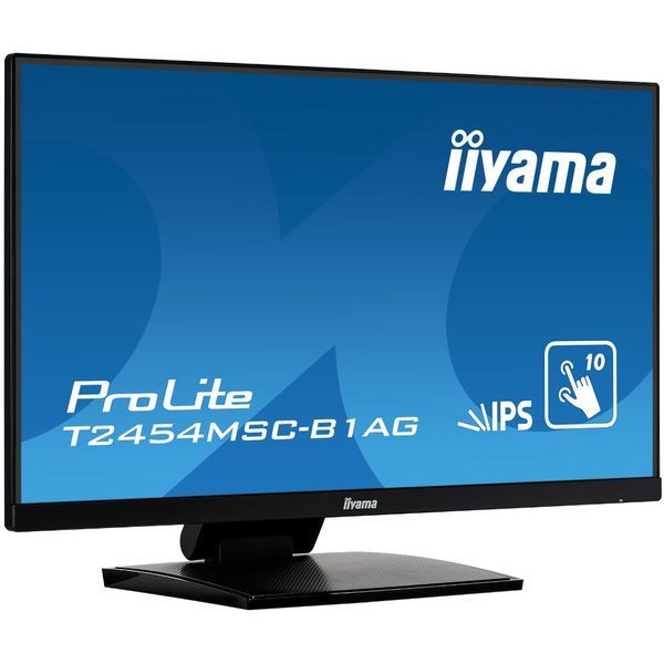 IIYAMA 23.8" 16:9 IPS сенсорний РК монітор, 1920х1080, 75 Гц, проекційно-ємністная технологія, 1xHDMI/2xUSB (T2454MSC-B2AG)