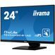 IIYAMA 23.8" 16:9 IPS сенсорний РК монітор, 1920х1080, 75 Гц, проекційно-ємністная технологія, 1xHDMI/2xUSB (T2454MSC-B2AG)