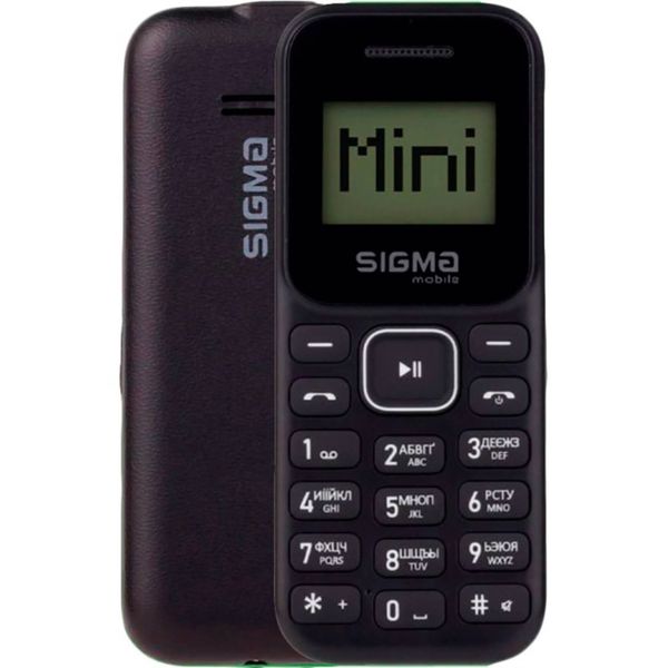 Мобiльний телефон Sigma mobile X-style 14 Mini Dual Sim BlackBlack/Green 4827798120729 фото