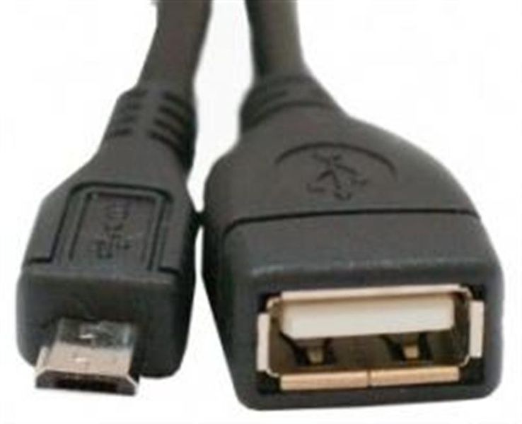 Кабель Atcom USB - micro USB V 2.0 (F/M), 0.1 м, чорний (3792) 3792 фото