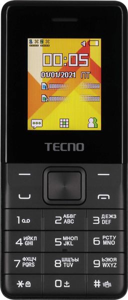 Мобiльний телефон Tecno T301 Dual Sim Phantom Black (4895180778674) 4895180778674 фото