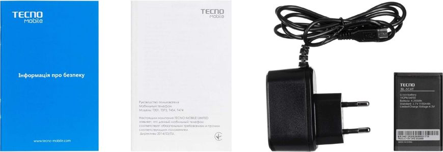 Мобiльний телефон Tecno T301 Dual Sim Phantom Black (4895180778674) 4895180778674 фото