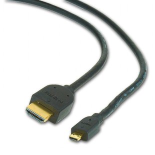 Кабель Gembird HDMI - micro-HDMI V 2.0 (M/M), 3 м, чорний (CC-HDMID-10) пакет CC-HDMID-10 фото