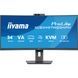 IIYAMA 34" 21:9 вигнутий VA РК монітор, 0,4 мс (MPRT), 120 Гц, Adaptive Sync, KVM свіч, 2xHDMI,/1xDP/1xUSB (XCB3497WQSNPH-B1)