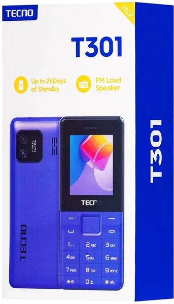 Мобiльний телефон Tecno T301 Dual Sim Blue (4895180778698) 4895180778698 фото