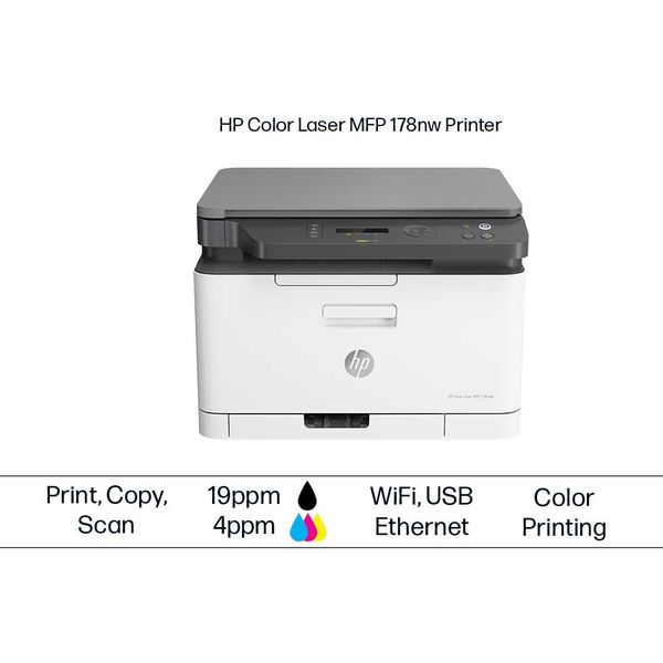 Багатофункціональний пристрій А4 кол. HP Color Laser 178nw з Wi-Fi (4ZB96A) 4ZB96A фото