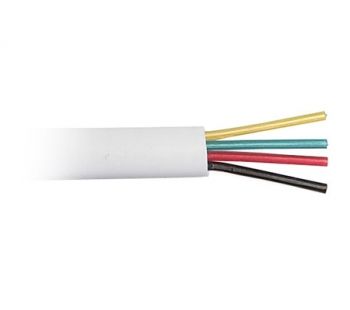 Кабель телефонний Atcom 100 м. CCS, 26AWG, 4 жили, білий 10121 фото